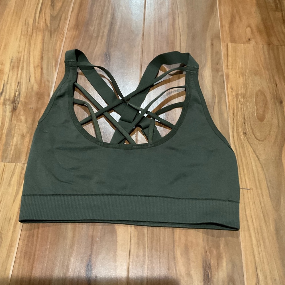 Victoria’s Secret Olive Green Crisscross Sports Bra
